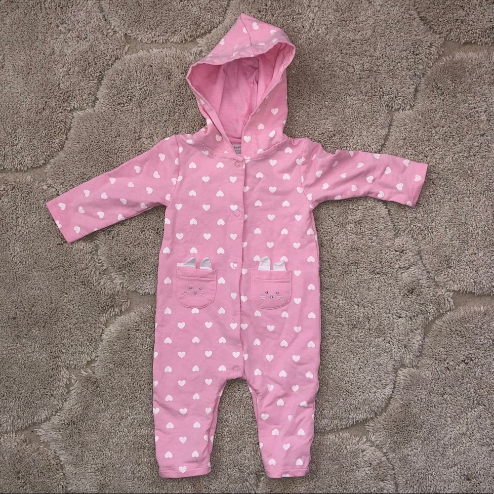 Baby girl Absorba pink bunny play suit 3-6 months
